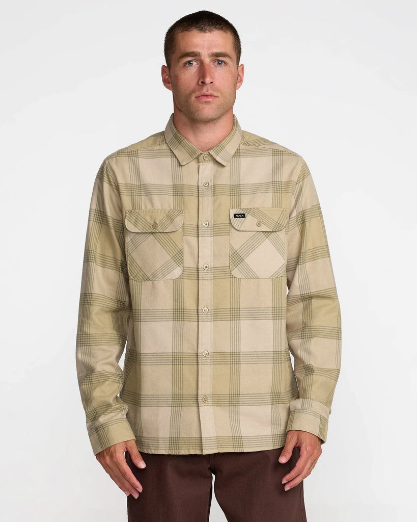 RVCA Mens Shirt That'll Work Flannel Long Sleeve