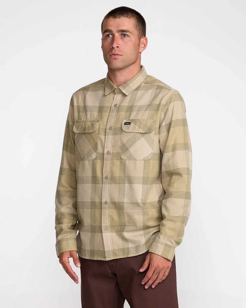 RVCA Mens Shirt That'll Work Flannel Long Sleeve