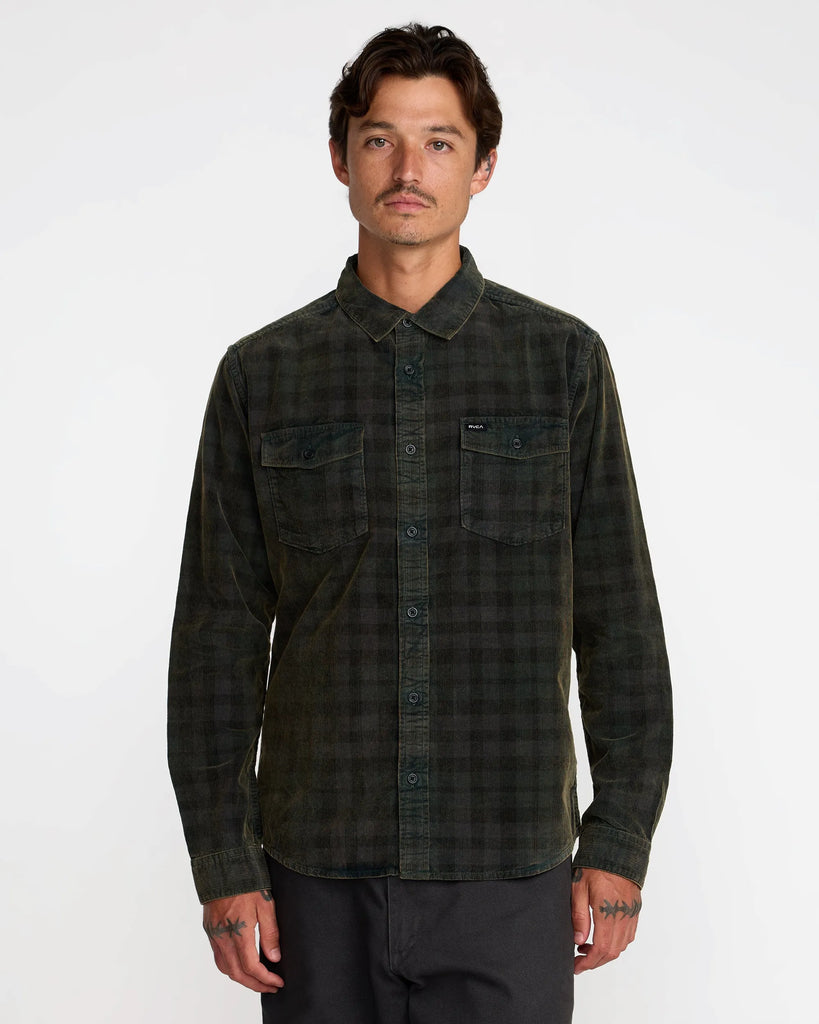 RVCA Mens Shirt Artifice Cord Long Sleeve