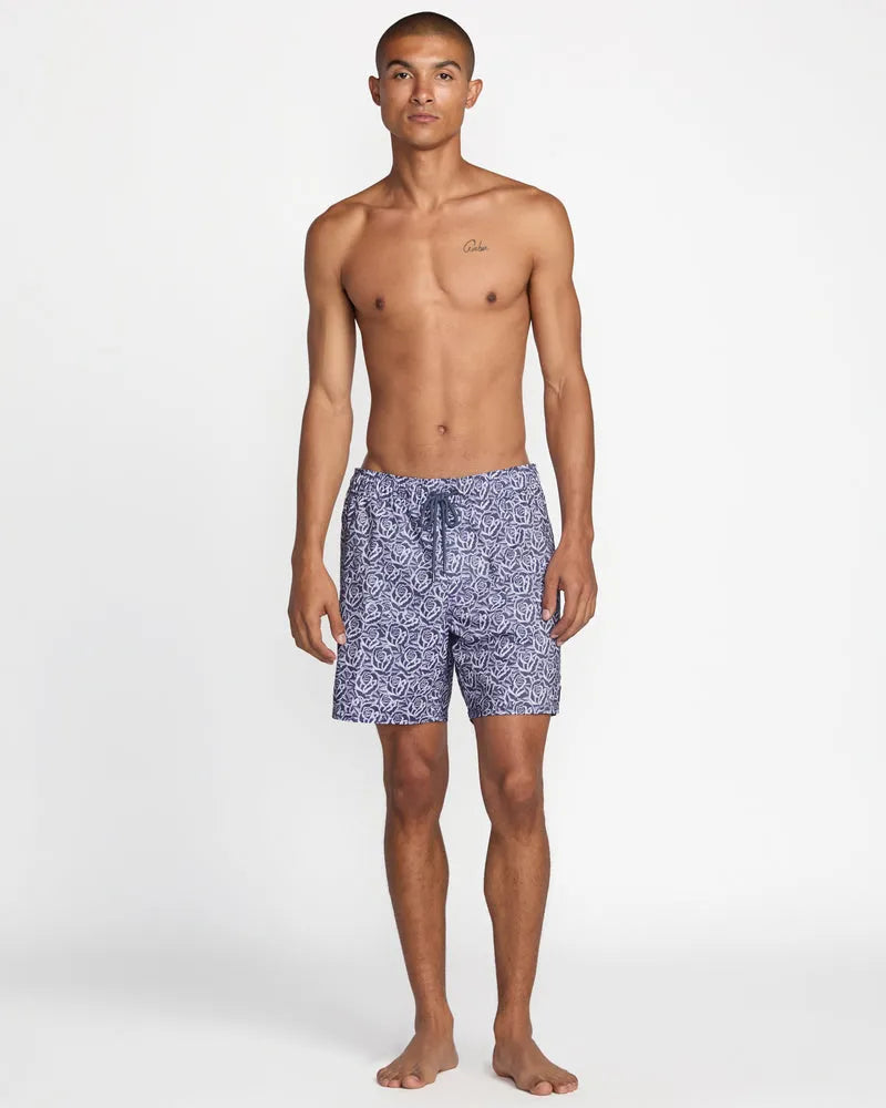 RVCA Mens Boardshorts Barba Roses Elastic 17