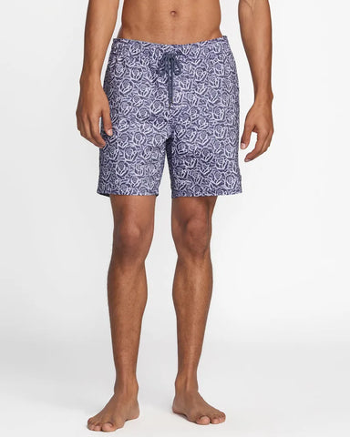 RVCA Mens Boardshorts Barba Roses Elastic 17"