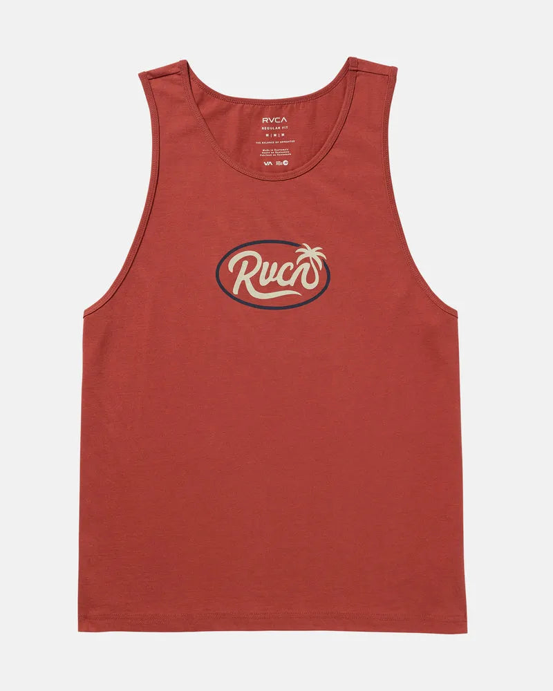 RVCA Mens Tank Top Frond Script