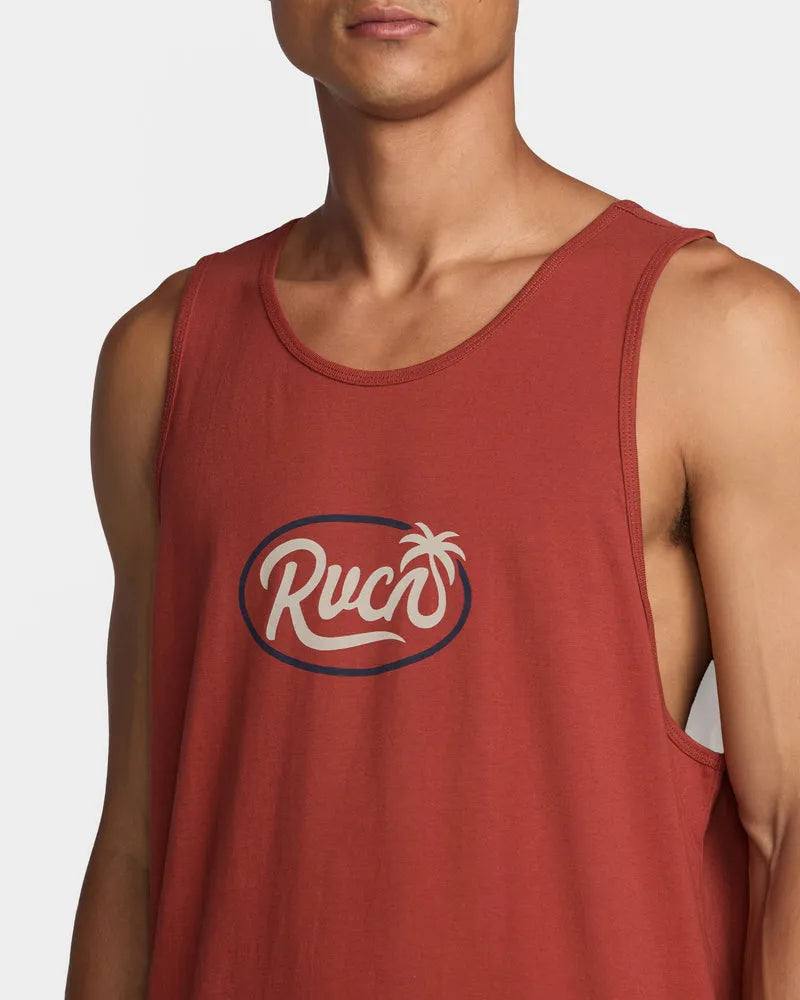 RVCA Mens Tank Top Frond Script