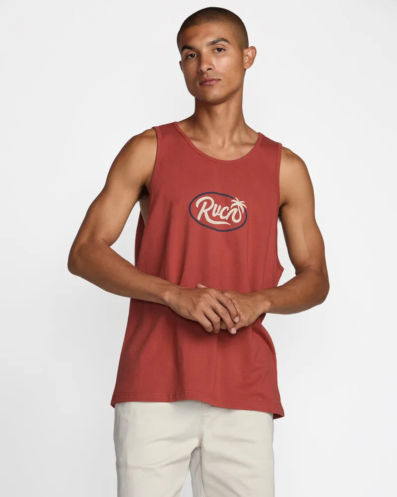 RVCA Mens Tank Top Frond Script