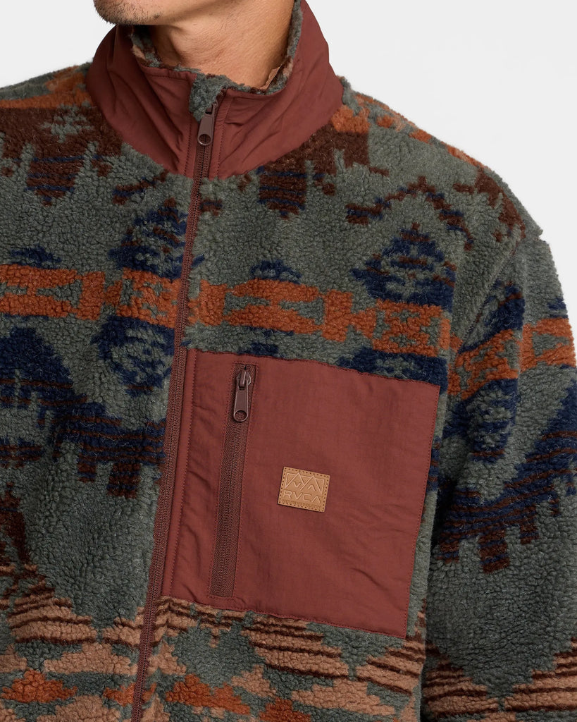 RVCA Mens Jacket Jacumba Sherpa Zip