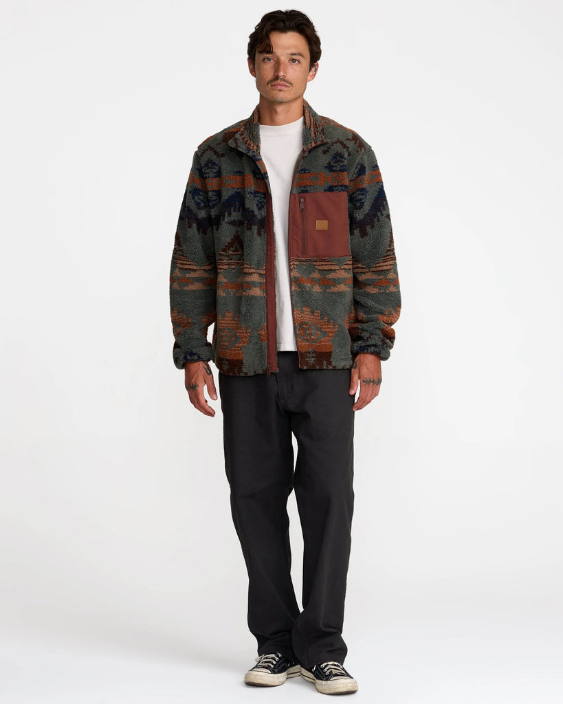 RVCA Mens Jacket Jacumba Sherpa Zip