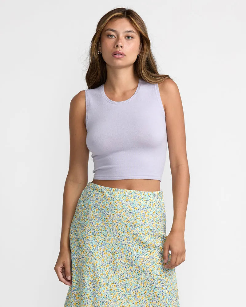 RVCA Womens Tank Top Shiver Sweater