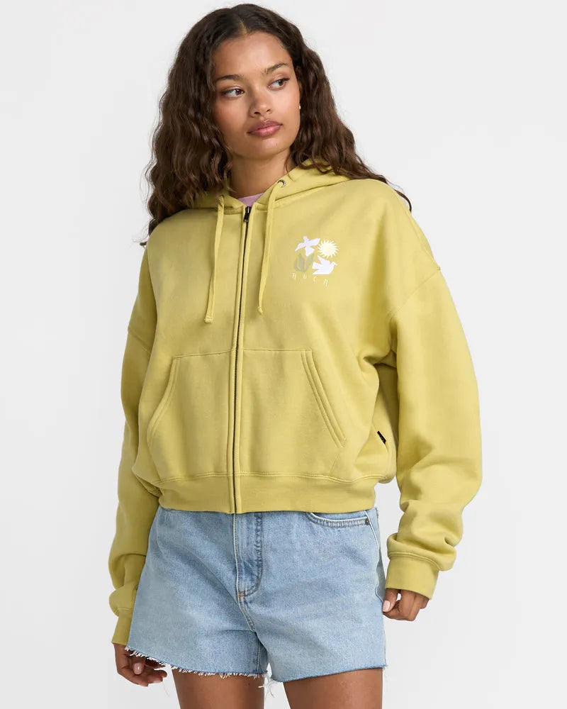 RVCA Womens Sweatshirt Court Hoodie