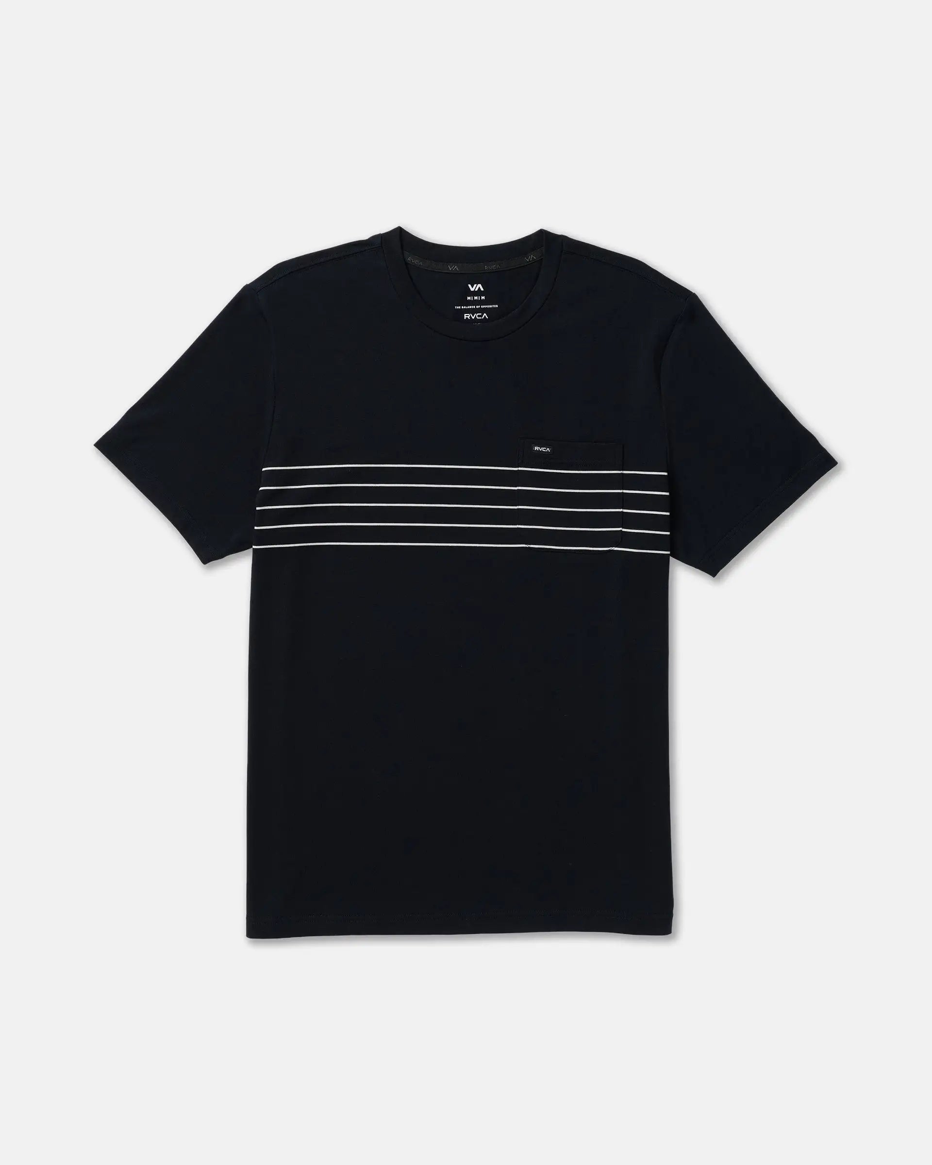 RVCA Mens Shirt Balance Pocket Stripe Tee