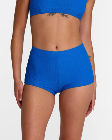 RVCA Womens Bikini Bottoms Pucker Boy Short