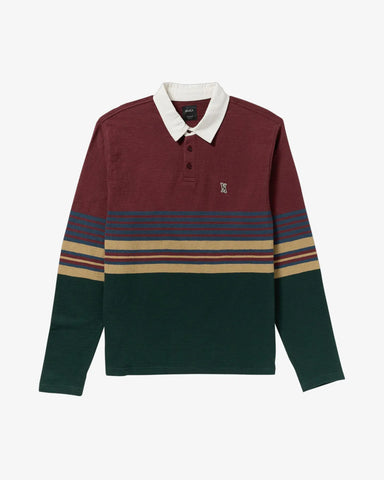 RVCA Mens Shirt Harbor Long Sleeve Polo