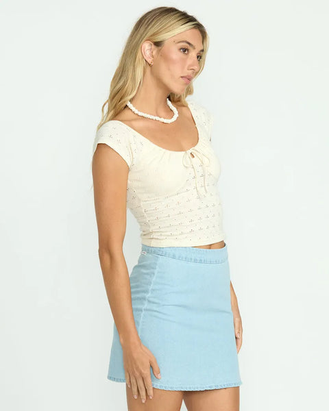Billabong Womens Shirt Mia Tie-Front Top
