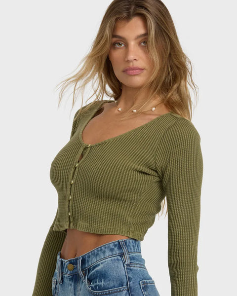 Billabong Womens Shirt Paxton Long Sleeve Top