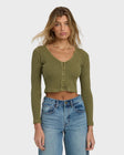 Billabong Womens Shirt Paxton Long Sleeve Top
