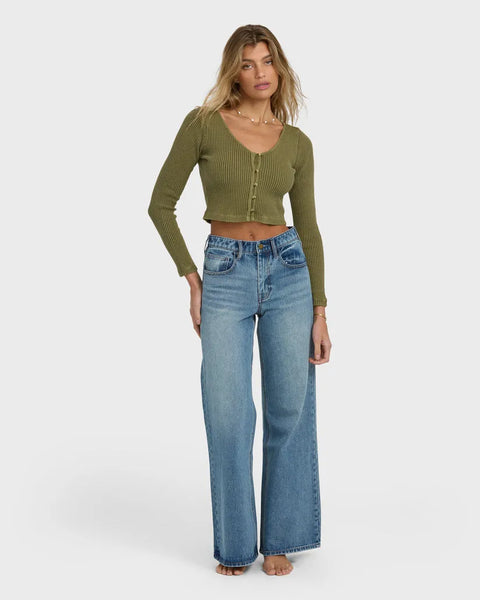 Billabong Womens Shirt Paxton Long Sleeve Top