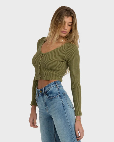 Billabong Womens Shirt Paxton Long Sleeve Top