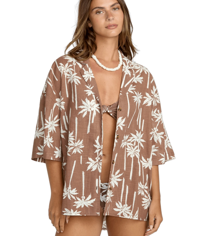 Billabong Womens Shirt Beach Side Print