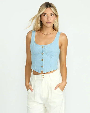 Billabong Womens Vest Sunwashed Sleeveless Top