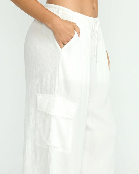 Billabong Womens Pants Beach Babe Cargo Elastic Waist