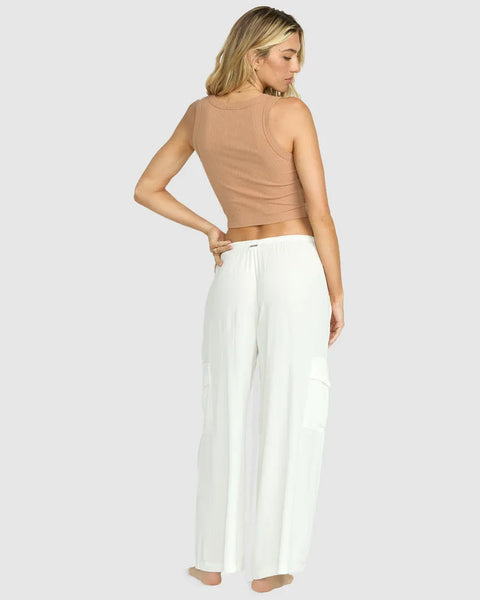 Billabong Womens Pants Beach Babe Cargo Elastic Waist