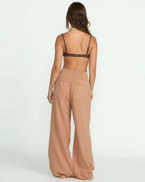 Billabong Womens Pants New Waves Gauze Elastic Waist