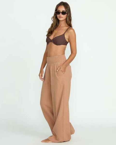 Billabong Womens Pants New Waves Gauze Elastic Waist