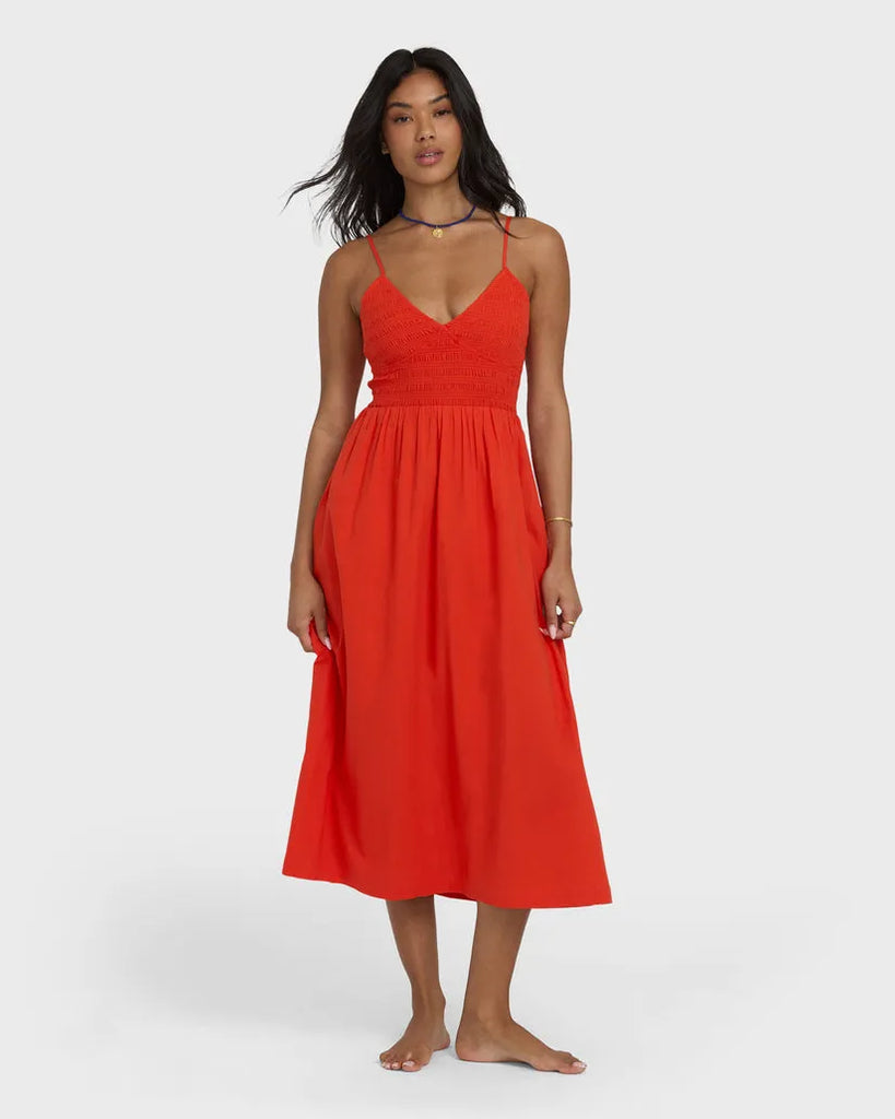 Billabong Womens Dress Such A Trip Midi