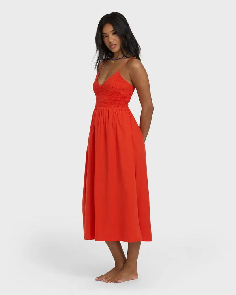 Billabong Womens Dress Such A Trip Midi