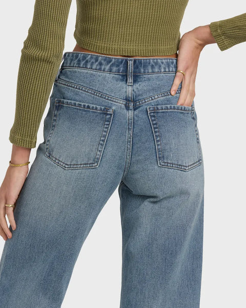Billabong Womens Pants Free Fall Flare Denim