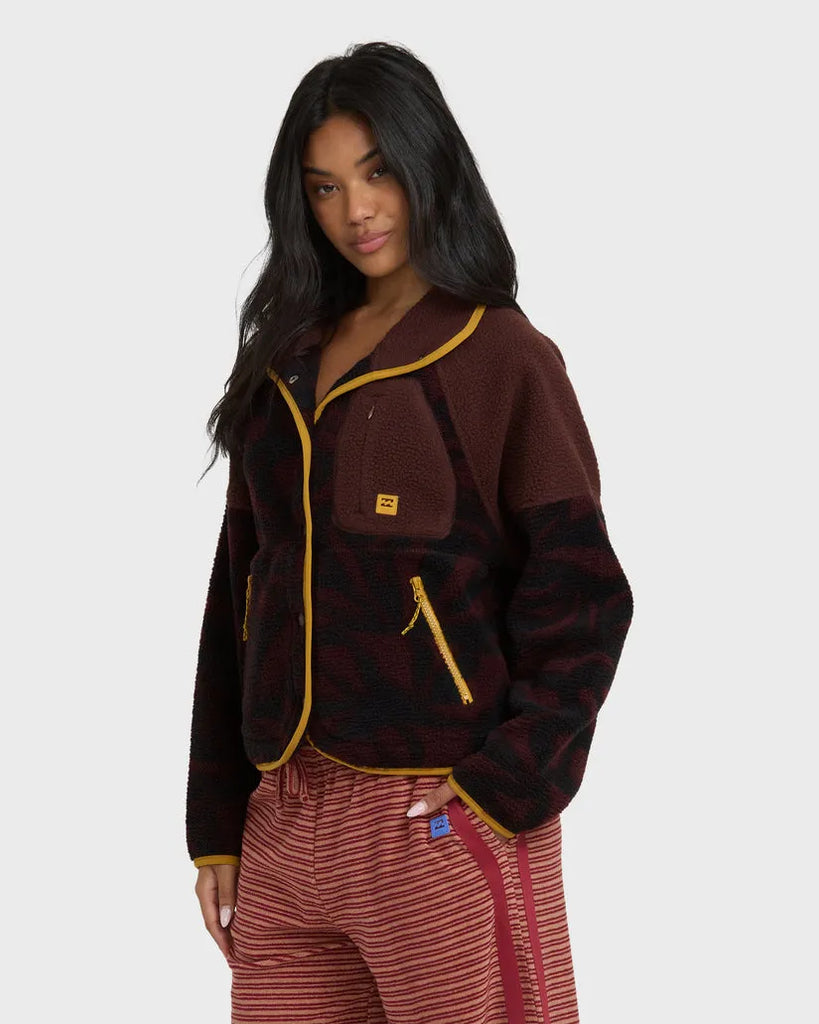 Billabong Womens Jacket Popoyo Snap Up