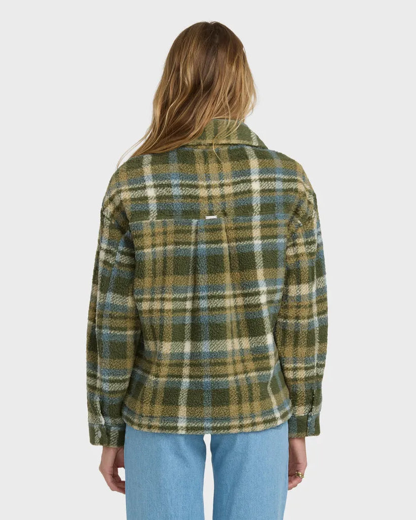 Billabong Womens Jacket Sundown Sherpa Shacket