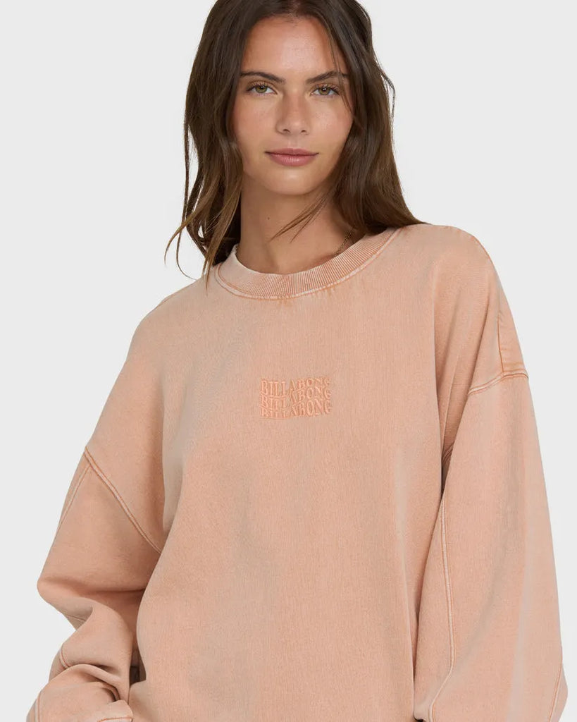 Billabong Womens Sweatshirt Bleached Out Kendal Crewneck