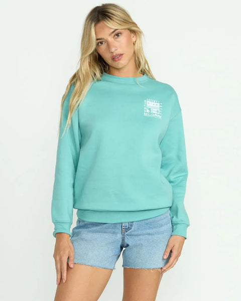 Billabong Womens Sweatshirt Check Yourself Crewneck