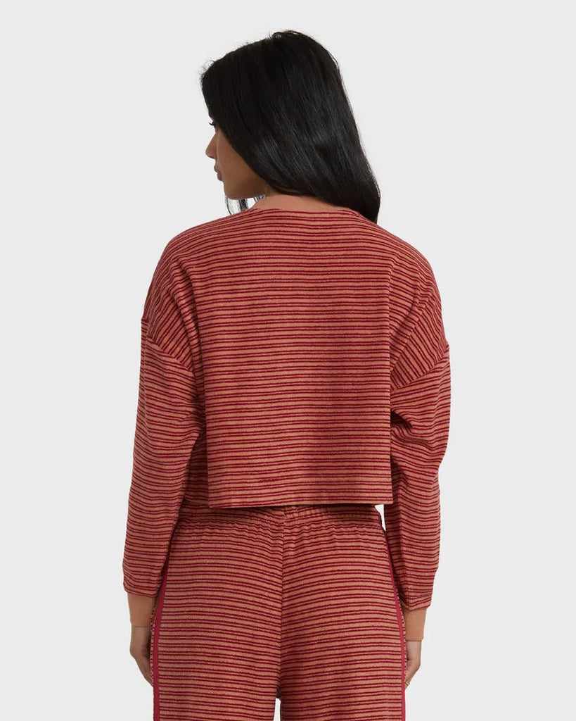Billabong Womens Sweatshirt A/Div Waves For Days Terry Crewneck
