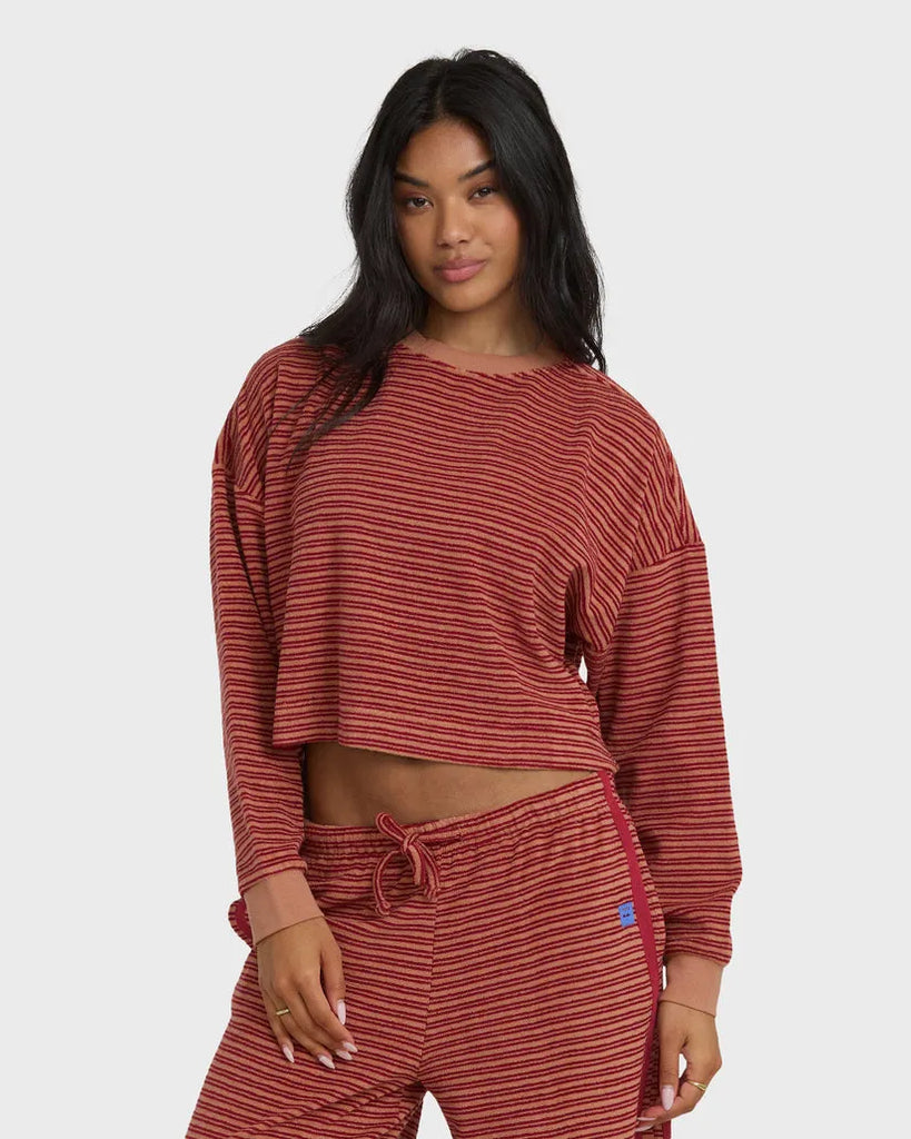 Billabong Womens Sweatshirt A/Div Waves For Days Terry Crewneck
