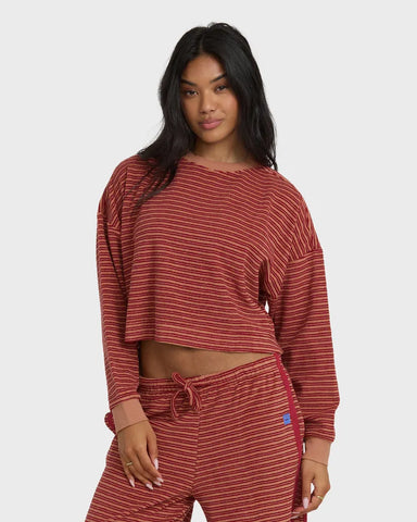Billabong Womens Sweatshirt A/Div Waves For Days Terry Crewneck