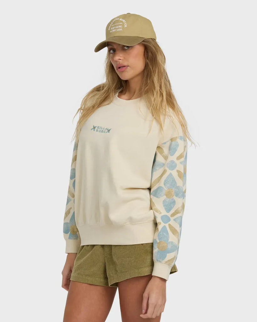 Billabong Womens Sweatshirt Atlas Tide Kendal Crewneck
