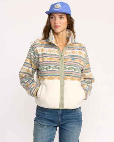 Billabong Womens Sweatshirt Rock Jetty Mock Neck Zip
