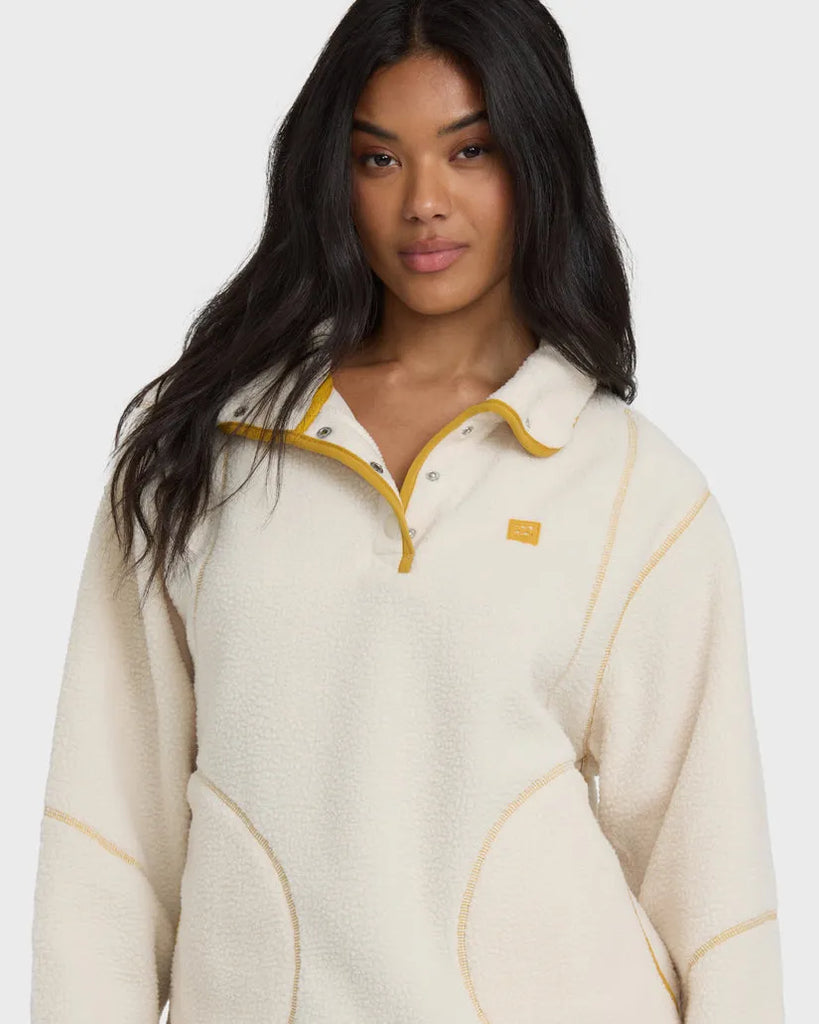Billabong Womens Sweatshirt Streamer Half Snap