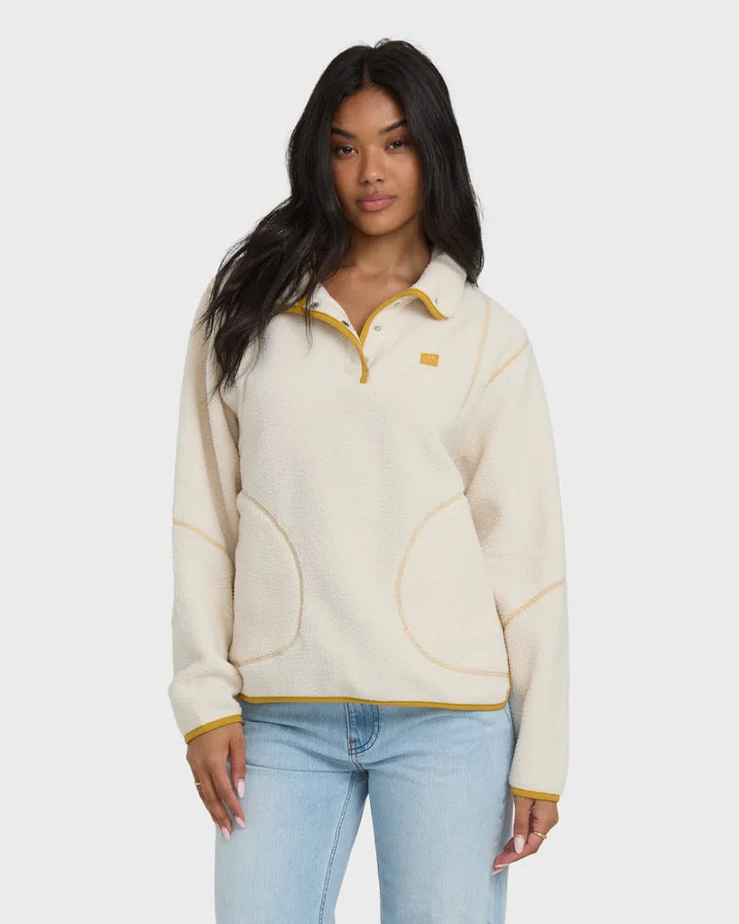 Billabong Womens Sweatshirt Streamer Half Snap