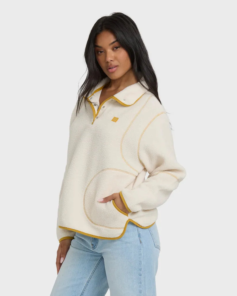Billabong Womens Sweatshirt Streamer Half Snap