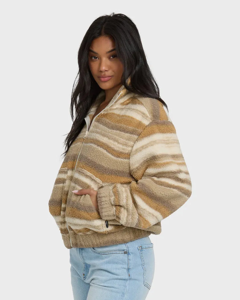 Billabong Womens Sweatshirt First Light Sherpa Zip