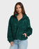 Billabong Womens Jacket All The Time Sherpa Half Zip Sweatshirt