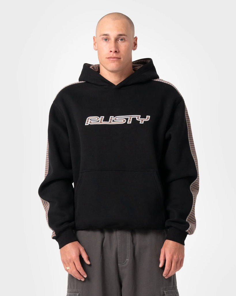 Rusty Mens Sweatshirt Lay Low Hooded Fleece