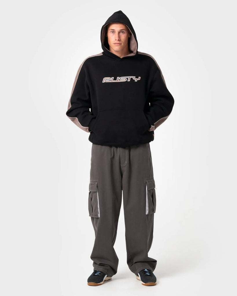 Rusty Mens Sweatshirt Lay Low Hooded Fleece