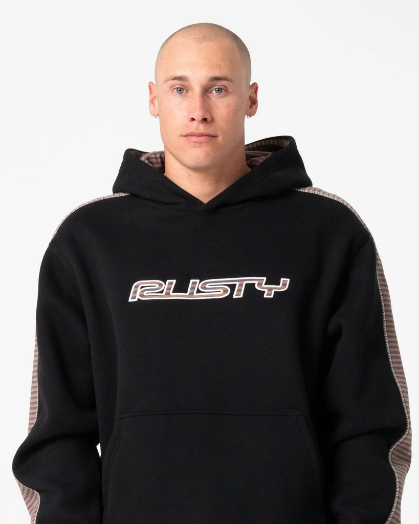 Rusty Mens Sweatshirt Lay Low Hooded Fleece