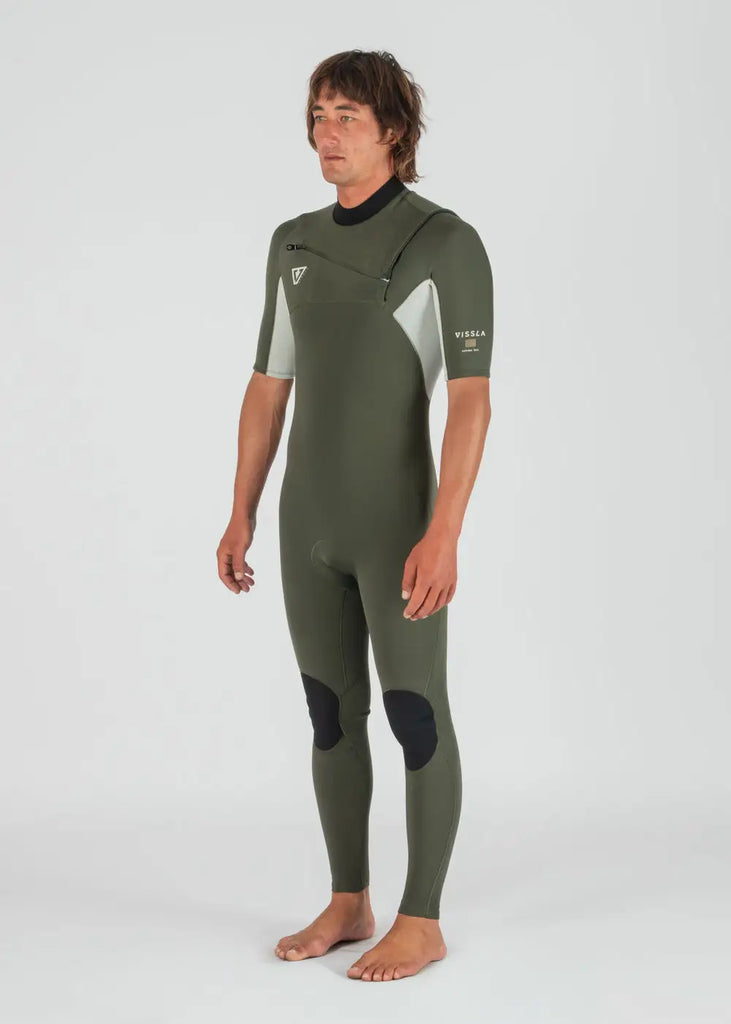 Vissla Mens Wetsuits Natural Seas 2-2 Short Sleeve Full Suit Wetsuit