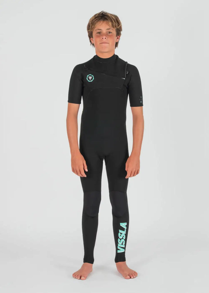 Vissla Kids Wetsuits 7 Seas Boys 2-2 Short Sleeve Full Wetsuit