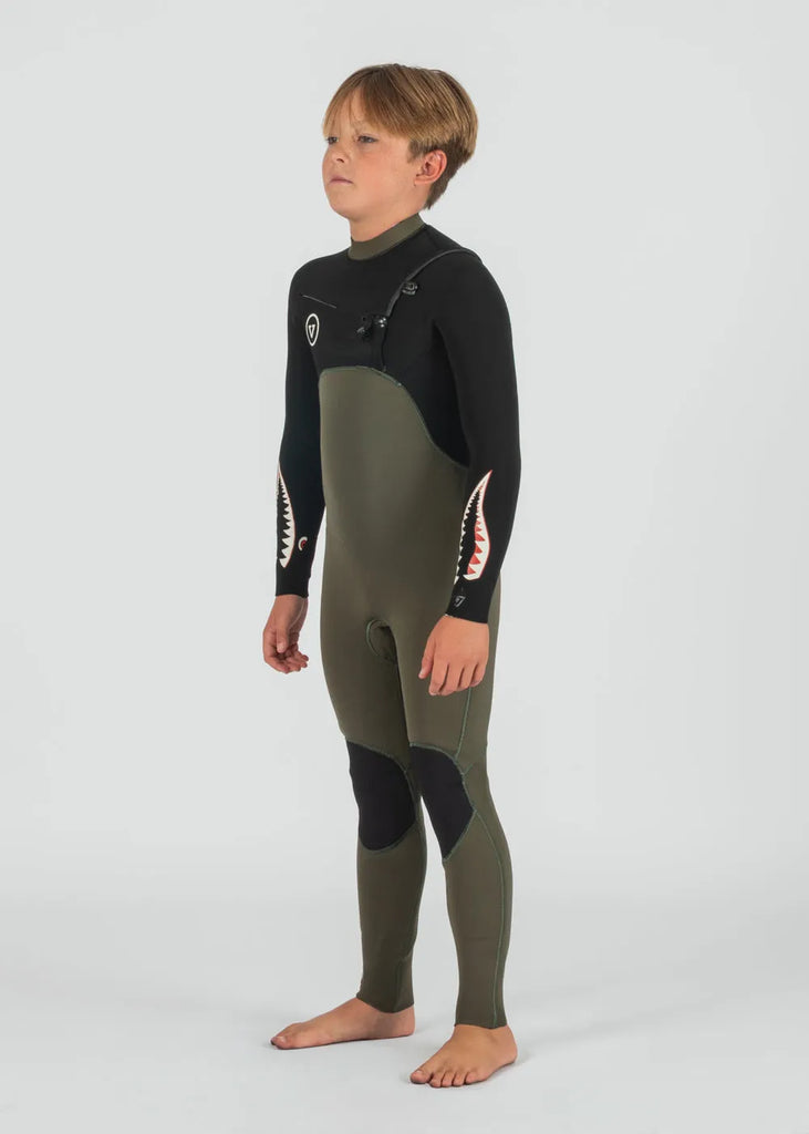 Vissla Kids Wetsuit 7 Seas Boys 3-2 Warbird Full Chest Zip Fullsuit