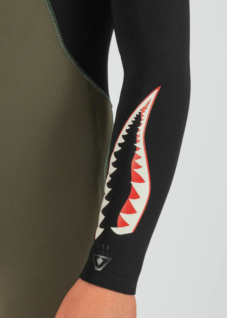 Vissla Kids Wetsuit 7 Seas Boys 3-2 Warbird Full Chest Zip Fullsuit